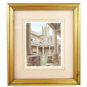 Philip and Glyn Martin 146/850 Signed Lithograph Print "Bath - The Roman Baths"